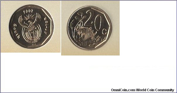 2002 South Africa 20 cents