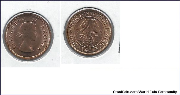 South Africa 1/4 Penny 1958