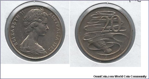 Australia 20 Cents 1982