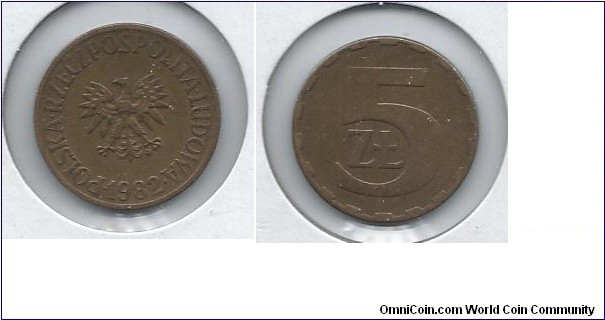 Poland 5 zlotych 1982