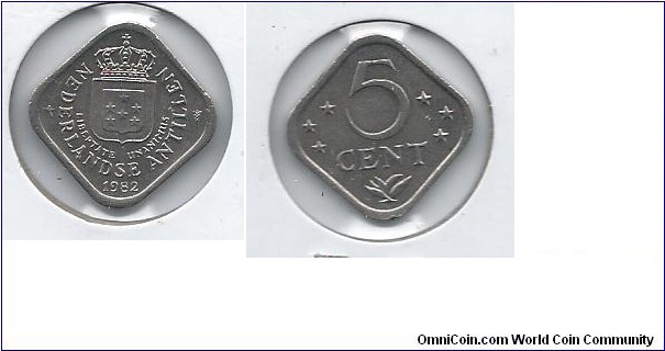 Netherlands 5 Cents 1982