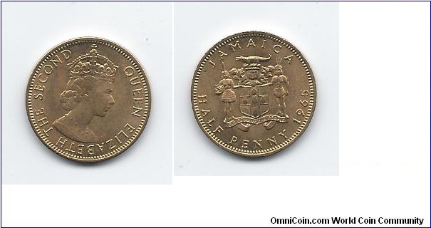 Jamaica 1/2 Penny 1965