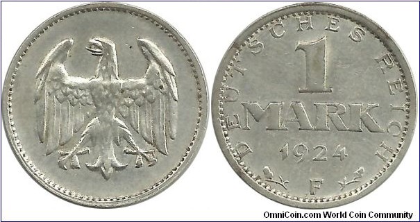 Germany 1 Mark 1924F
