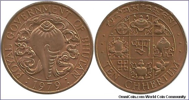 Bhutan 10 Chhertum 1979