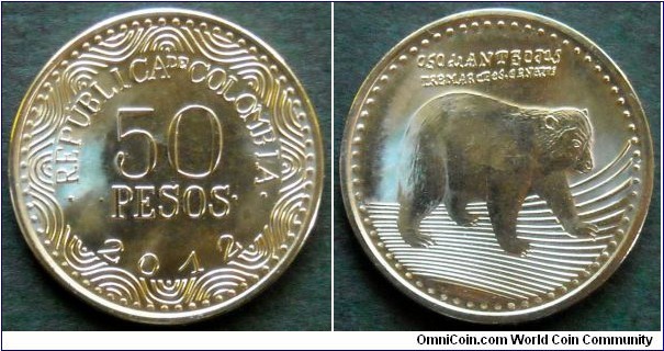 Colombia 50 pesos.
2012