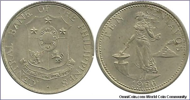 Philippines 10 Centavos 1966