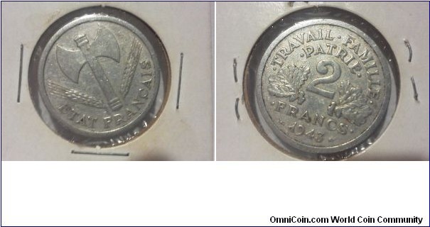 France 2 Francs coin