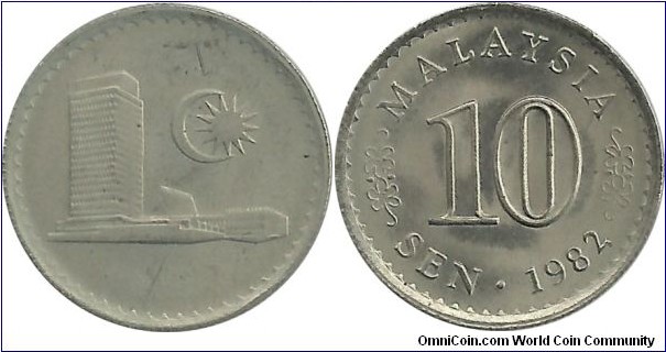 Malaysia 10 Sen 1982