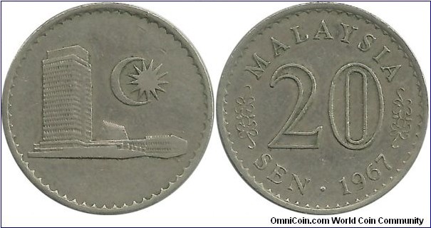 Malaysia 20 Sen 1967