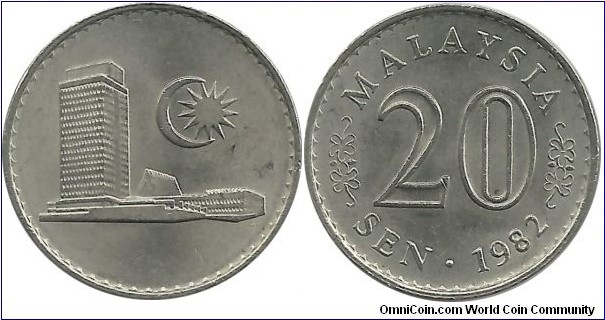 Malaysia 20 Sen 1982