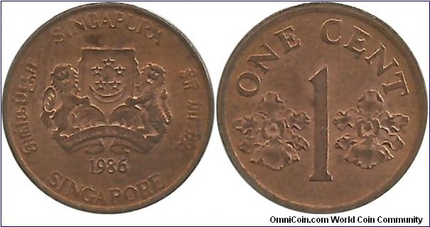 Singapore 1 Cent 1986
