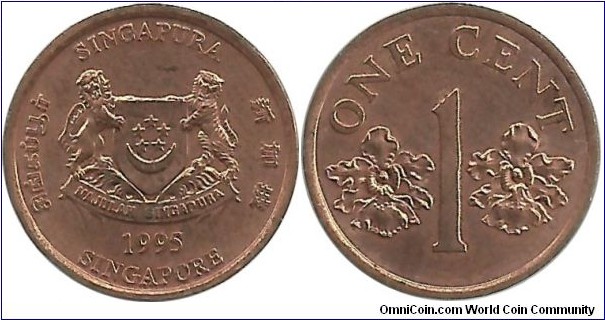 Singapore 1 Cent 1995