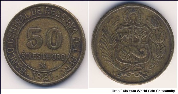 50 Soles de Oro (Republic of Peru // Aluminium-Bronze)