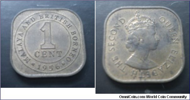 Malaya and British Borneo Queen Elizabeth II 1 cent