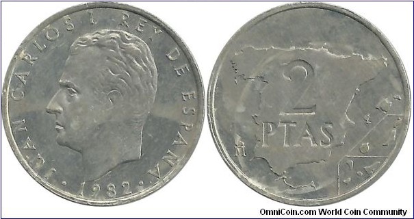 Spain 2 Pesetas 1982