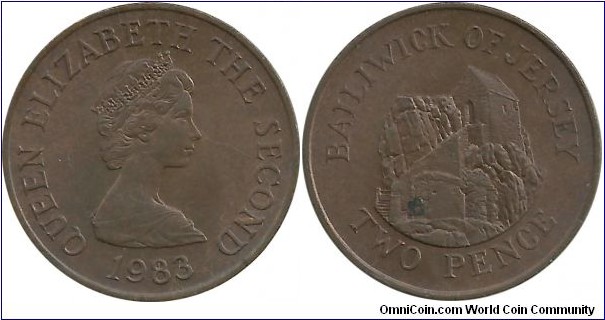 Jersey 2 Pence 1983