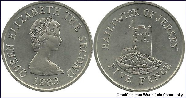 Jersey 5 Pence 1983