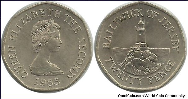 Jersey 20 Pence 1983