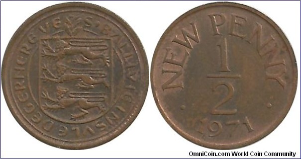 Guernsey ½ New Penny 1971