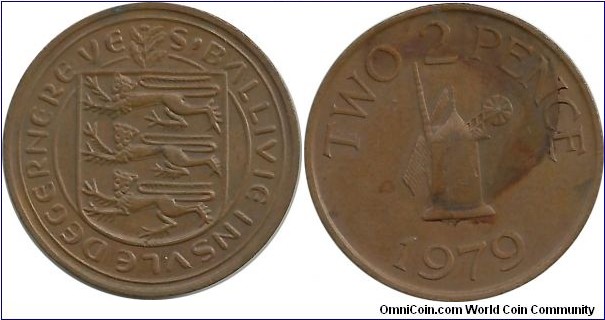 Guernsey 2 Pence 1979