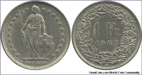 Switzerland 1 Franc 1968