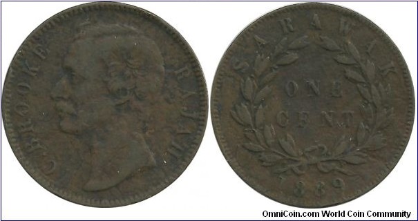 Sarawak 1 Cent 1889