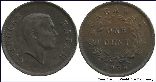 Sarawak 1 Cent 1937H