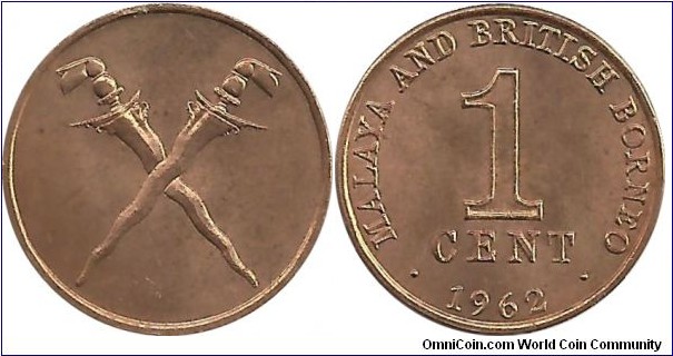 Malaya&BritishBorneo 1 Cent 1962