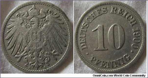 1900 10 pfennig, Berlin