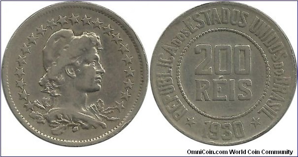 Brasil 200 Reis 1930
