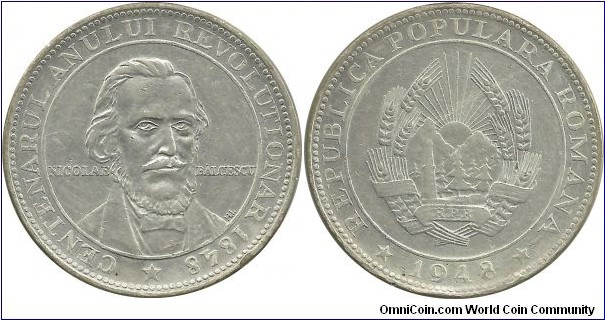 Romania-Medallion,  1848 Revolution Centennary Anniversary 1948