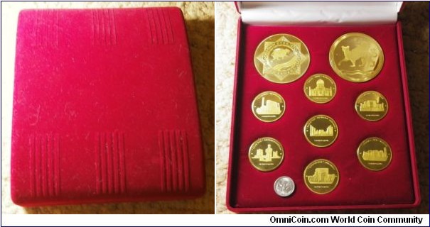 Uzbekistan medal set, probably issued around 2002. 