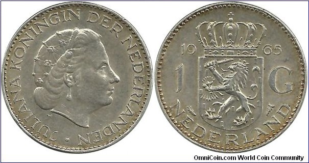 Nederlands 1 Gulden 1965