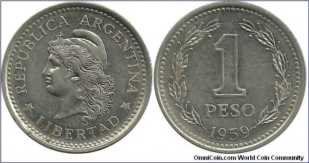 Argentina 1 Peso 1959