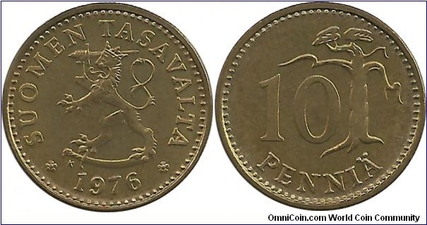 Finland 10 Penniä 1976