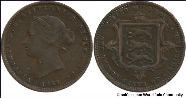 Jersey 1/26 Shilling 1866 - Queen Victoria (1837-1901)