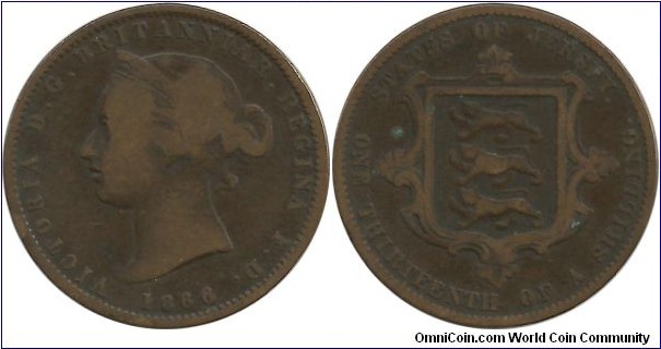 Jersey 1/13 Shilling 1866 - Queen Victoria (1837-1901)