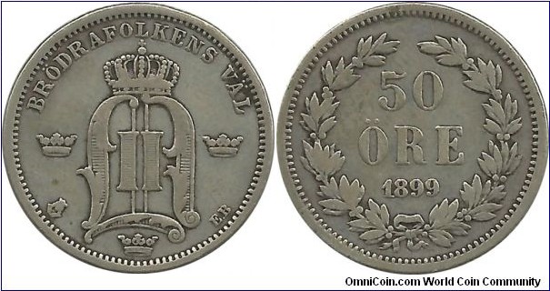 Sweden 50 Öre 1899