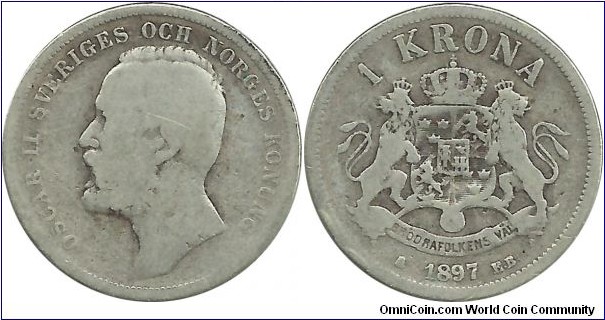 Sweden 1 Krona 1897