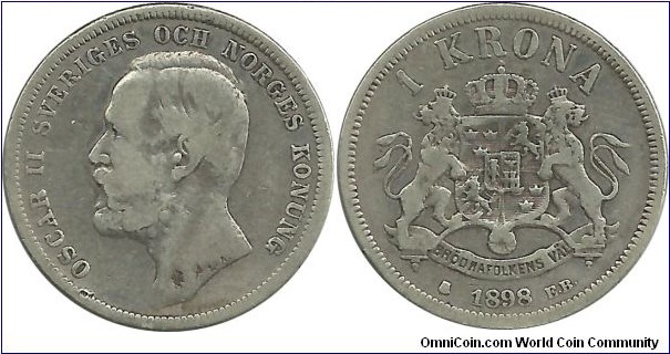 Sweden 1 Krona 1898
