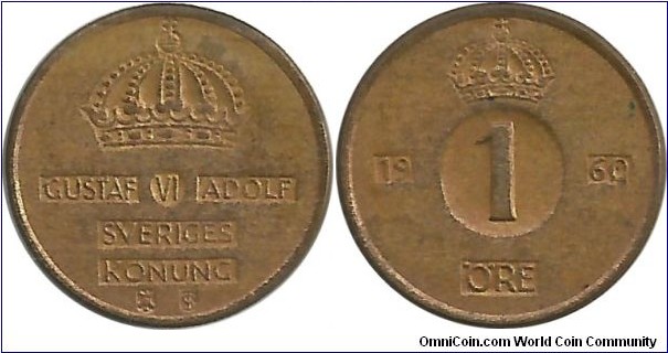 Sweden 1 Öre 1960