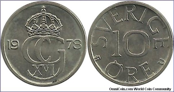 Sweden 10 Öre 1978