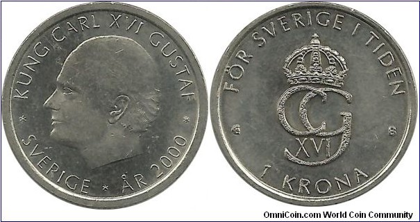 Sweden 1 Krone 2000