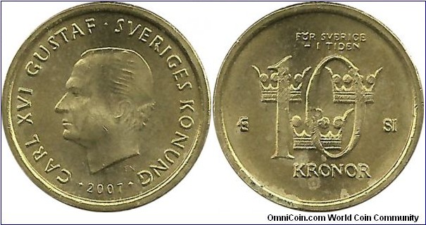 Sweden 10 Kronor 2007