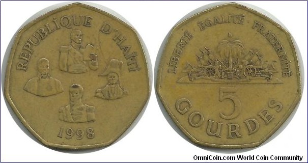 Haiti 5 Gourdes 1998