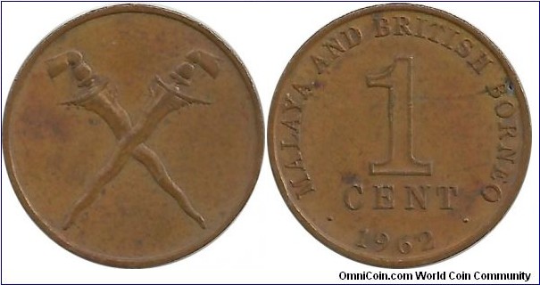 Malaysia-British 1 Cent 1962
