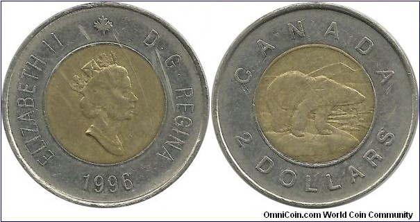 Canada 2 Dollars 1996