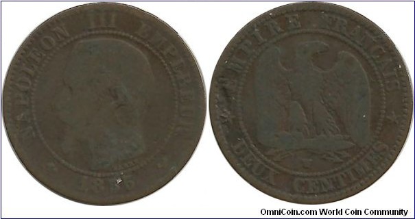 France-Empire 2 Centimes 1855W
