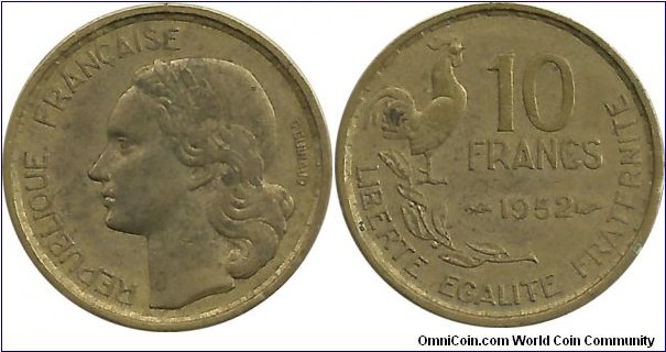France 10 Francs 1952