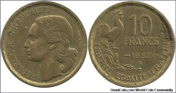 France 10 Francs 1952B